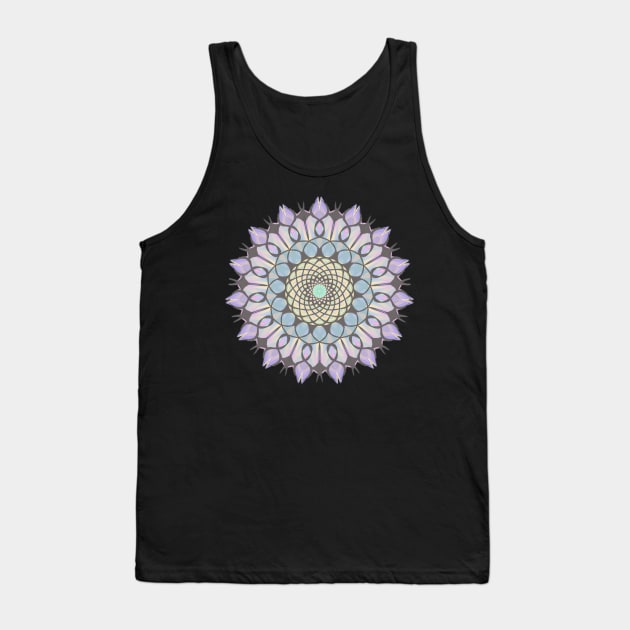 Colorful entanglement Mandala Tank Top by Adele